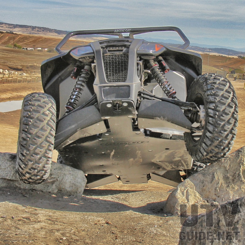 Factory UTV UHMW skid plate, a-arm guards and rock sliders