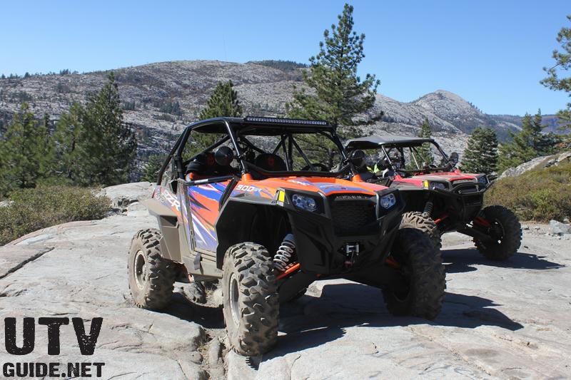 Polaris RZR XP 900s at the top of Observation Poiint - Rubicon Trail