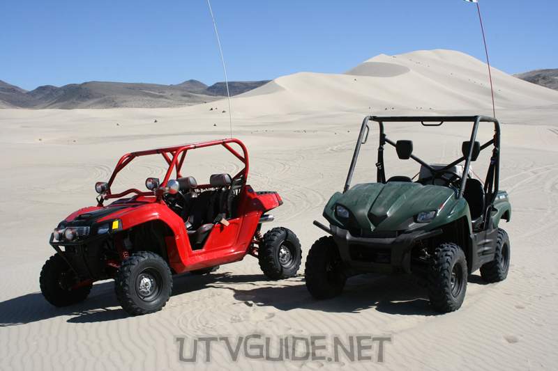 Polaris RZR and Kawasaki Teryx at Sand Mountain, Nevada - April 2008