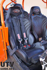 Triple X Seats Black Widow Suspension Seats with Simpson Harnesses