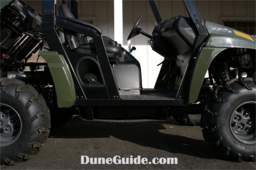 Seats sit high in the Prowler which raise the center of gravity