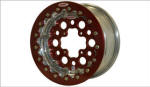 12" Billet Center Wheel with Red Center and Red Beadlock Ring