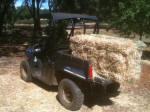 Hauling hay with the Polaris Ranger EV