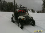 2010 Polaris RZR S in the snow