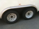 Old trailer tires and wheels