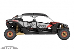 2019 Maverick X3 MAX X rs TURBO R Gold, Can-Am Red _ Hyper Silver_right side