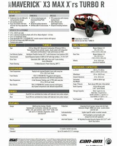 Can-Am Maverick X3 MAX Specifications