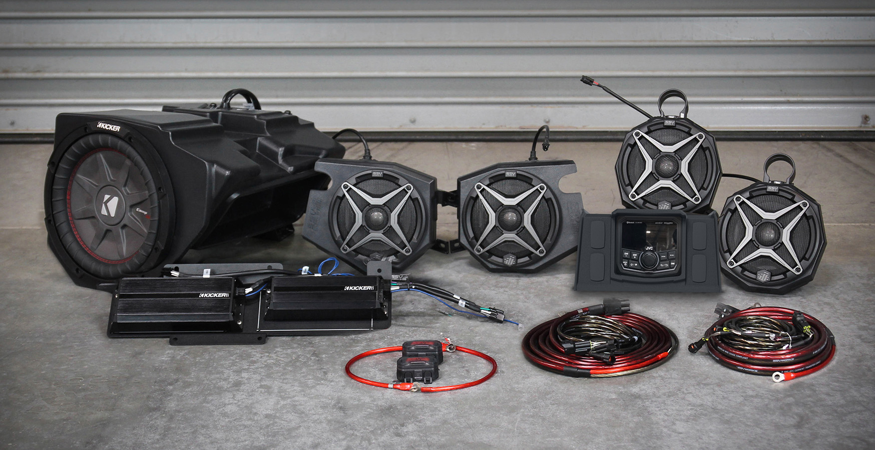 SSV Works 3- and 5-speaker kits with JVC backup-camera-ready radio